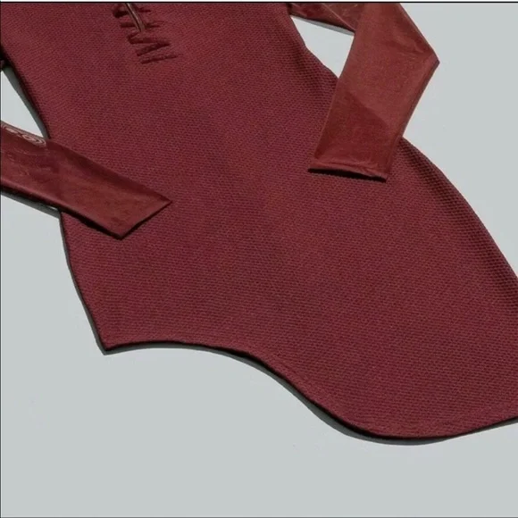 adidas ivy park asymmetrical dress maroon Kayla Dress in Burgundy Large